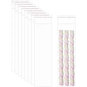3x11'' Long Clear Resealable Cellophane Bags, 200 count, Self Sealing Cello Bags for Pretzel Rods, Candies, Cookies, Crafts, , Christmas