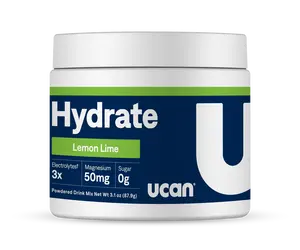 UCAN Lemon-Lime Electrolyte Powder - 30 servings, Zero Sugar, 5 Essential Electrolytes, Naturally Sweetened