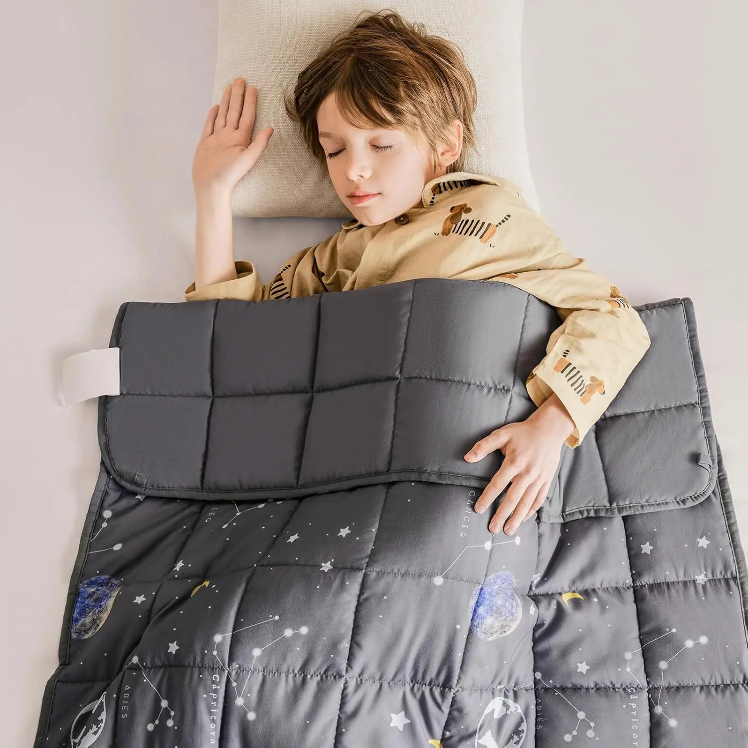 (5 lbs, 36" x 48") Cooling Throw Blanket for Sleeping Apply to 40-60 lbs, Soft Thick Breathable Blanket with Bead, Easy Care