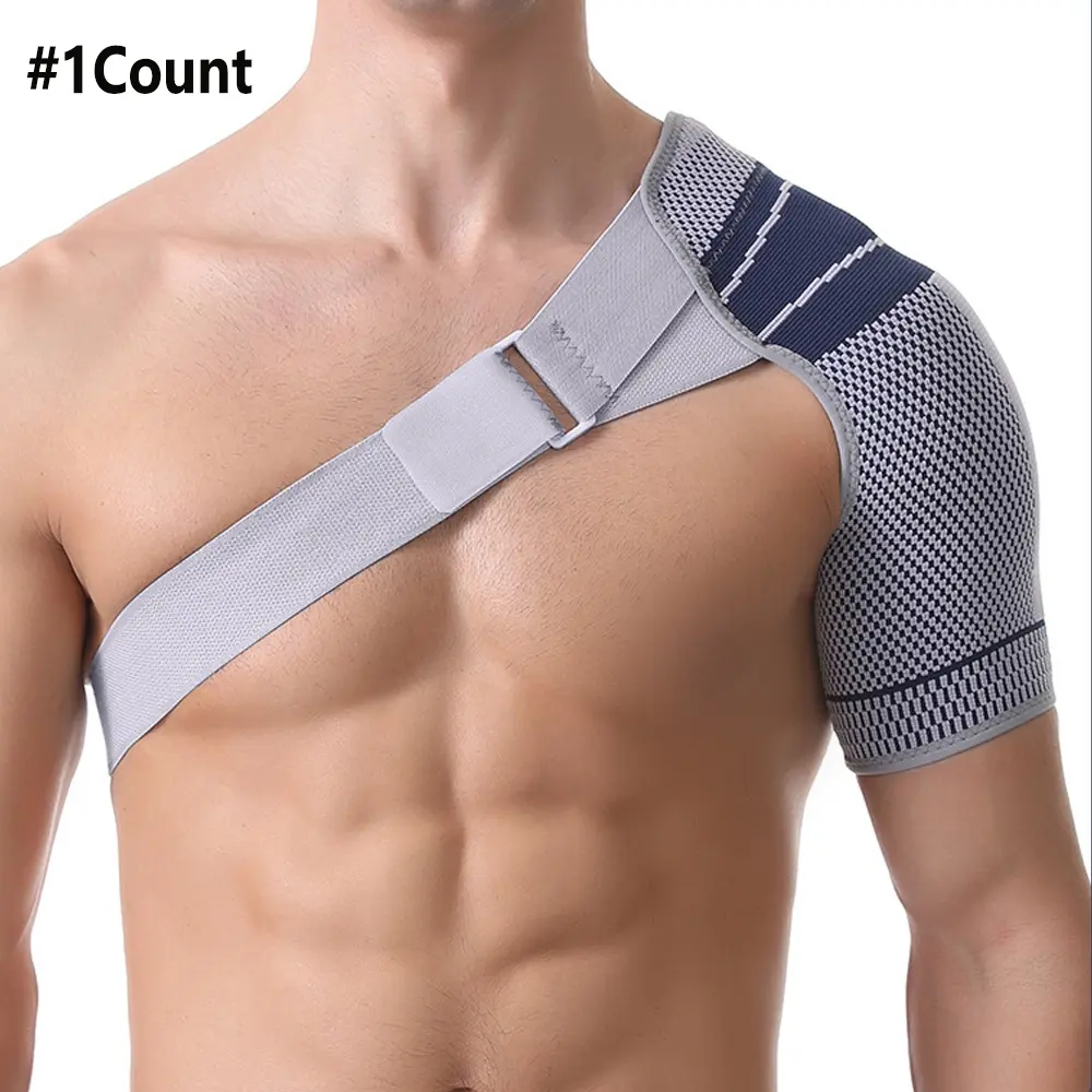 1pcs Shoulder Stabilizer Brace with Adjustable Strap - Support for Rotator Cuff, Dislocated Shoulder, Workout for Athletes, Men & Women, Shoulder Corrector, Shoulder Posture Brace, Shoulder Back Aligner