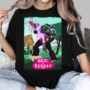 Magic is Heresy Graphic Tee, Warhammer 40K x My Little Pony Shirt, Dark Humor Cartoon Aesthetic, Unisex Sweatshirt Hoodie
