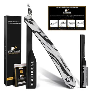 ® Straight Razors for Men – Professional Barber Straight Edge Razor Kit with Replaceable Single Edge Blades - Navajas Para Barbero - Pouch Gift Box 1.2 mm Exposed for Close Shave Ultra Light
