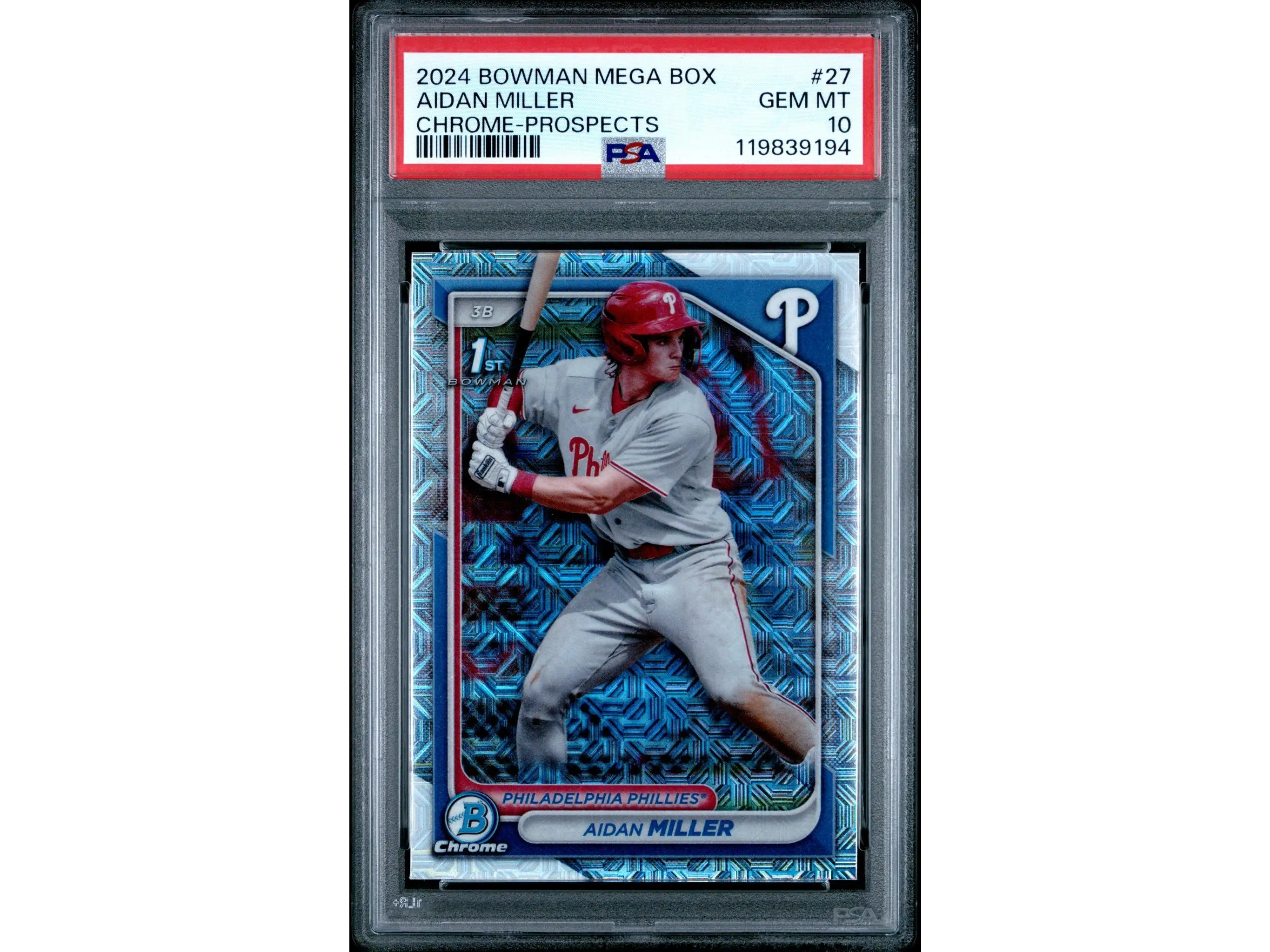 2024 Bowman Chrome Mega Box Prospect Aidan Miller #BCP-27 PSA 10