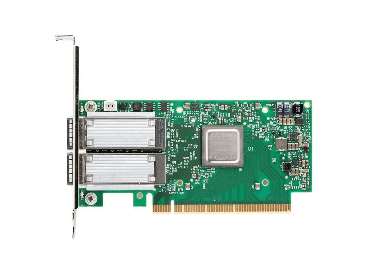 NVIDIA ConnectX-5 Ex EN network interface card, 100GbE dual-port QSFP28, PCIe Gen 4.0 x16, tall bracket | MCX516A-CDAT