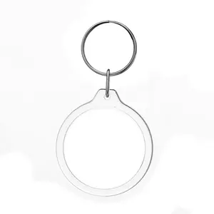 50pcs New Transparent Photo Frame Keychain Tassels Snap-In Custom Insert Photo Acrylic Blank Keyring Clear Blank Picture Pendant