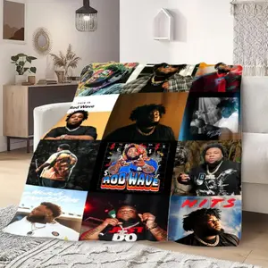 Soft Funny Throw Blanket Figure Print Blanket Rod Wave Flannel American Blankets Lightweight Warm Blanket Plush Air Conditioned For Teen Couch Bed Sofa Living Room Chair