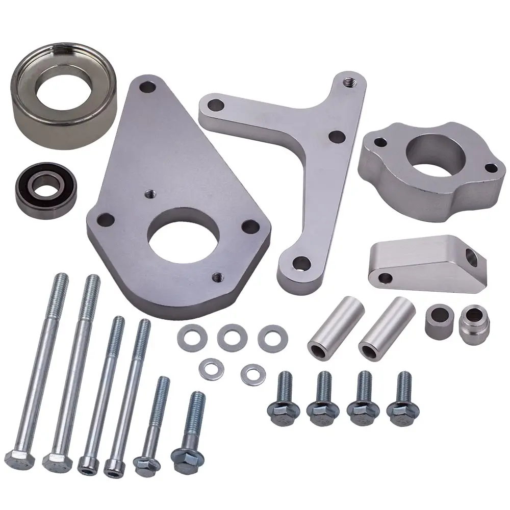 Camaro LS1 Low-Mount Alternator & Power Steering Pump Bracket Kit, High-Quality LS-Series Engine Parts, Aluminum Machined & Passivated Mechanical Hardware