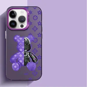 Fashion Cute R-Robert Bear Phone Case for iPhone 17 16 15 14 13 12 11 Pro Max Plus Soft funda