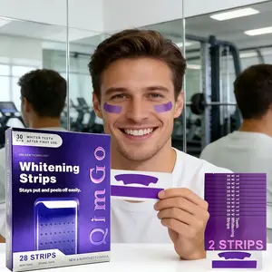 28pcs/14pairs Upgrade 4X Purple Tooth Strips for  Teeth, Tea And Coffee,Suitable for Travel And On-The-Go Use， Oral Care Whitener Products