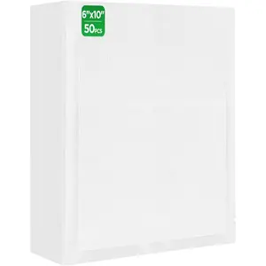 Vacuum Sealer Bags,50 PCS 6"×10" Textured Vacuum Sealing Bags,Commercial Grade, BPA Free, Heavy Duty,Great for Food Storage Meal Prep or Sous Vide Cooking.