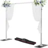 Aluminium-Metal Fully Adjustable Camera Backdrop Stand (57"-110" Width, 9.2ft x 9.2ft, 44lbs) - Tool-Free Setup, Carrying Bag, Accessories, Compatible with Curtains/Projector Screens, Photography Background Supplies for Weddings, Video Studio