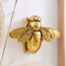 Golden Resin Honeybee Wall-Mounted Artwork - Classic-Modern Style Home Ornaments, Artistic Wall Decor Pictures, Cool Interior Decor for Living Room