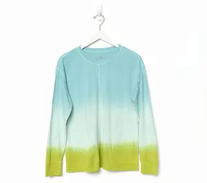 LOGO by Lori Goldstein Dip Dye Long Sleeve Top