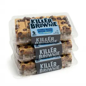 Killer Brownie Cookie Dough Brownie Bars | 5 Count | 3 Pack (15 Total Brownie Bars)