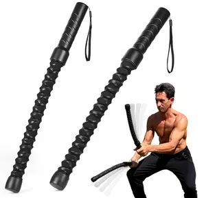 New Upgraded Ropeless Battle Rope Home Gym Equipment with Integrated Non-Slip Handles Rubber-Coated Springs for Unisex Indoor Outdoor Training HIIT Workouts Low-Impact Cardio Training