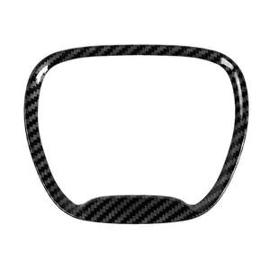 Carbon Fiber Steering Wheel Center Panel Trim for Dodge Charger Challenger 2015+ & Durango 2014+ ABS Material Car Interior Accessories Custom Fit Decorative Cover Kit Auto Decoration