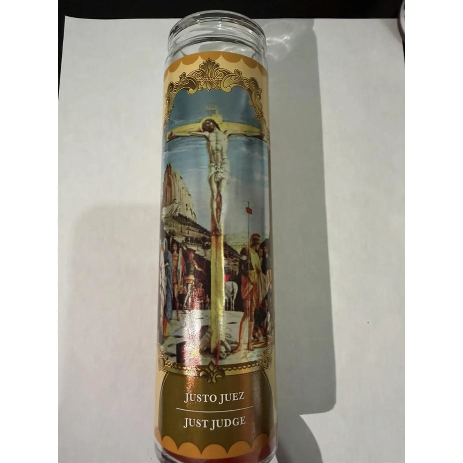 Just Jesus Candle - Religious Decorative Candle with Jesus Image, Ideal for Home Decor and Religious Settings