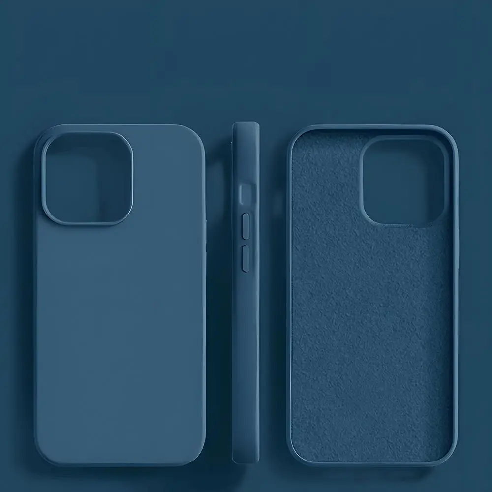 Minimalist Solid Color Silicone Phone Case, 1 Count Shockproof Phone Protective Cover, Phone Accessory Compatible with iPhone 17 11 13 14 15 Pro Max 1