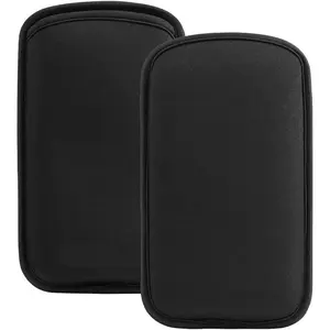 2 count Cell Phone Sleeve Case Pouch for  16 Plus 17 Pro Max 16 15 Pro Max  Galaxy S25 Ultra S24 Ultra S23 FE A15 A17 A16 A25 A35 A26 A36 Black Universal, Slim, Neoprene, Shock Proof