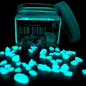 Aqua Glow Stones - 1lb Jar - 1/4 inch - Perfect for landscape and hardscape