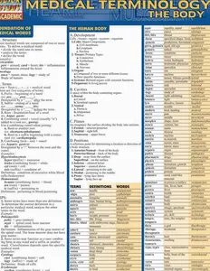 Medical Terminology: The Body QuickStudy Laminated Reference Guide (QuickStudy Academic)