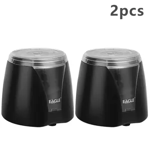 Electric Pencil Sharpener Set, Battery Powered, Fits 6-8mm Pencils, Push Start, Auto Stop, Writing Tools Accessories, 2/3 Pieces