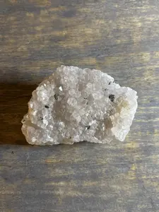 Natural Quartz Cluster with Pyrite Inclusions — Raw Crystal Specimen