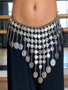 Women's Vintage Coin Pendant Waist Chain, Fashion Body Jewelry for Parties, Daily Wear Accessory, Trendy Gift, Pirate Role Play Belt