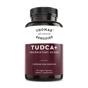 Thomas' all-natural Remedies Tudca 500mg (1000mg Per Serving), 60 Capsules- Tauroursodeoxycholic Acid, Liver Support Supplement- Vegan, Non-GMO, No Filler Capsules