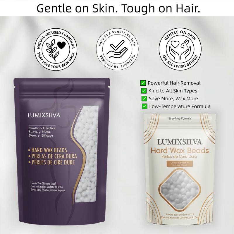 LUMIXSILVA Coconut Flavoured Premium Hair Removal Wax Beads 300g/450g/1000g Suitable for all hair types year-round Gentle formula for facial, bikini line, hands, back, underarms and Brazilian waxing Body care Silky smooth
