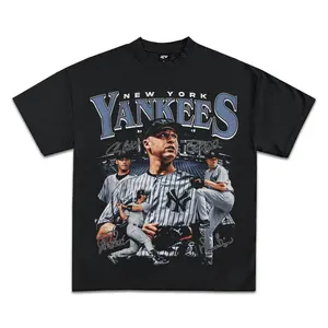 New York Yankees Graphic Tee, Y2K Rap Streetwear T-Shirt, Unisex Crew Neck, Vintage Hip-Hop Graphic, Sports Style, Casual Cotton Fit