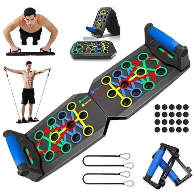 30-Hole Adjustable Portable Lightweight Push Up Board - Fitness Equipment, Chest Workout Equipment, Upper Body Strength Workout Tool for Men, Home & Travel Use, Festive Party Gift Supply, Muscle Trainer