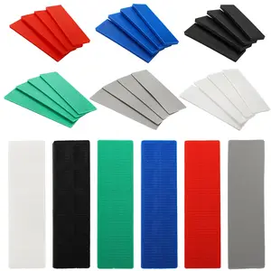 300 count Plastic Flat Shims for Leveling, 6 Size Structural Tile Composite Shims for  Improvement, 3/64, 5/64, 1/8, 5/32, 13/64, 15/64 Inch, Grey, Green, White, Red, Blue, Black
