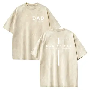 Man of God Custom Dad Shirt, Husband Dad Protector Cross Tee, Fathers Day Dad Est Shirt, Christian Shirt for Dad, Gift for Dad