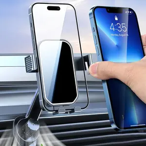 Car Phone Holder Mount 2025 Gravity Phone Mount Holder For Car Vent With Extention Long Arm Air Vent Clip Never Blocking Cell Phone Holder For Car Vent Compatible With iPhone 15 Pro Max 14 13 More