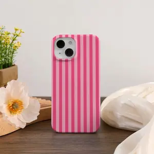 Retro Striped Aesthetic iPhone Case For iPhone 17 16 15 14 13 12 Pro Max Plus Mini iPhone 16e 13 12 11 X XS XR SE Cute Preppy iPhone Cover