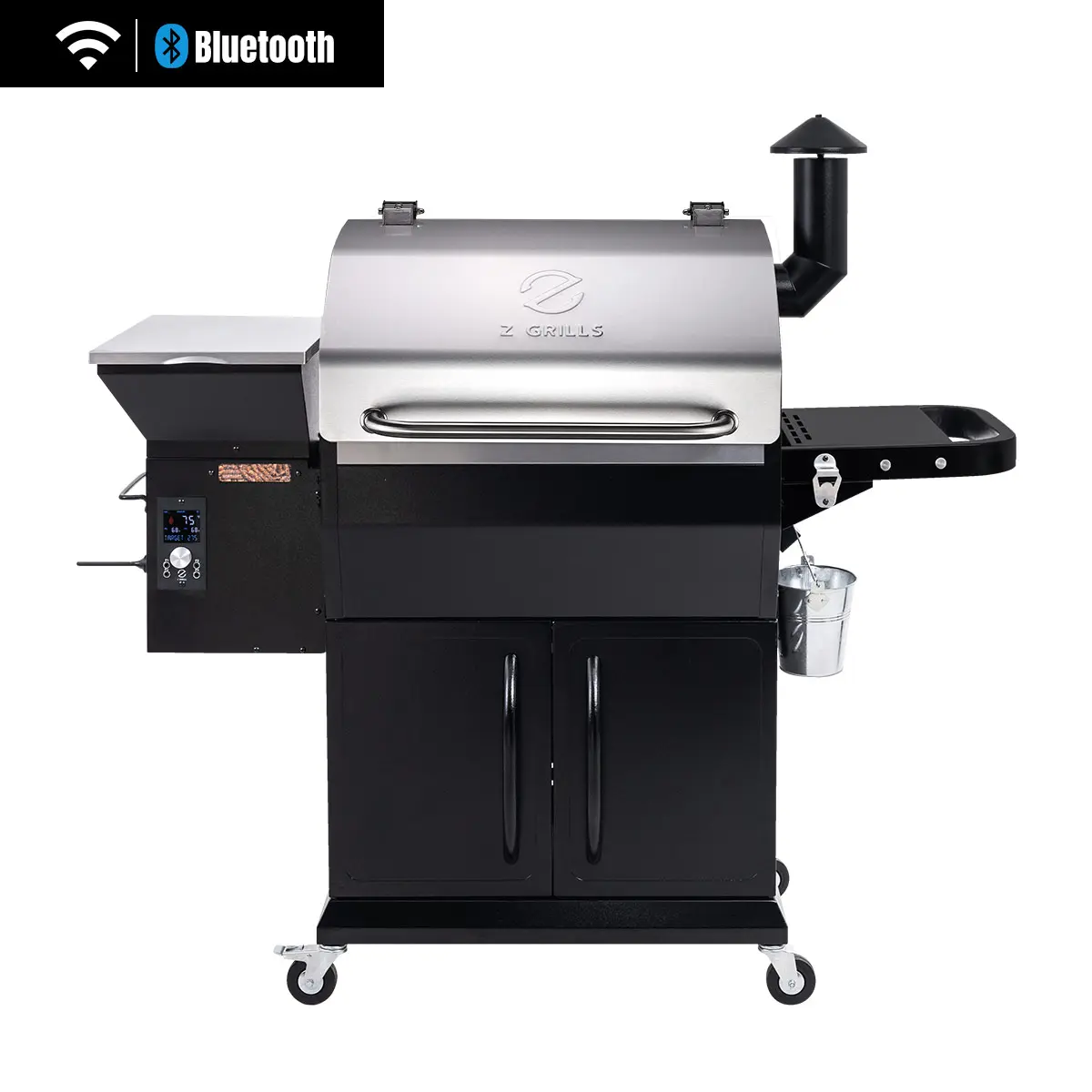 [4th of July Sale] Z Grills 1000D4E WiFi Wood Pellet Grill & Smoker – Large Outdoor Barbecue Grill for Meat, BBQ & Smoking