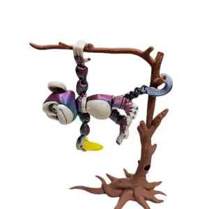 mini rainbow flexi monkey with tree and Banana mini rainbow flexi monkey with tree and Banana