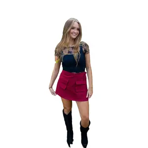 Garnet Denim Wrap Skort