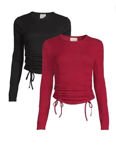 BRAND NEW Juniors' Double Ruched Top 2-Pack from One Step Up