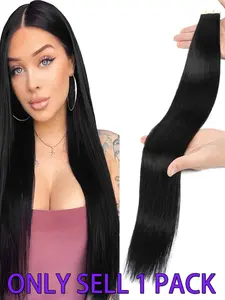 Straight Hair Extensions Tape-In, 20 Inches, 20 Pieces/pack, Long Synthetic Wig, Soft Straight, Rainbow Color, for Cosplay, Parties, Events, Synthetic Hairpieces