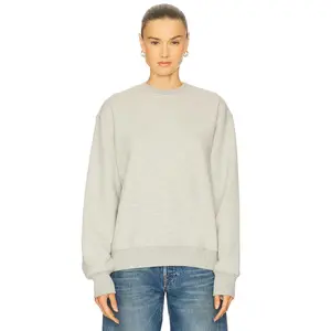 GRLFRND Essential Crew Neck Sweatshirt in Heather Grey