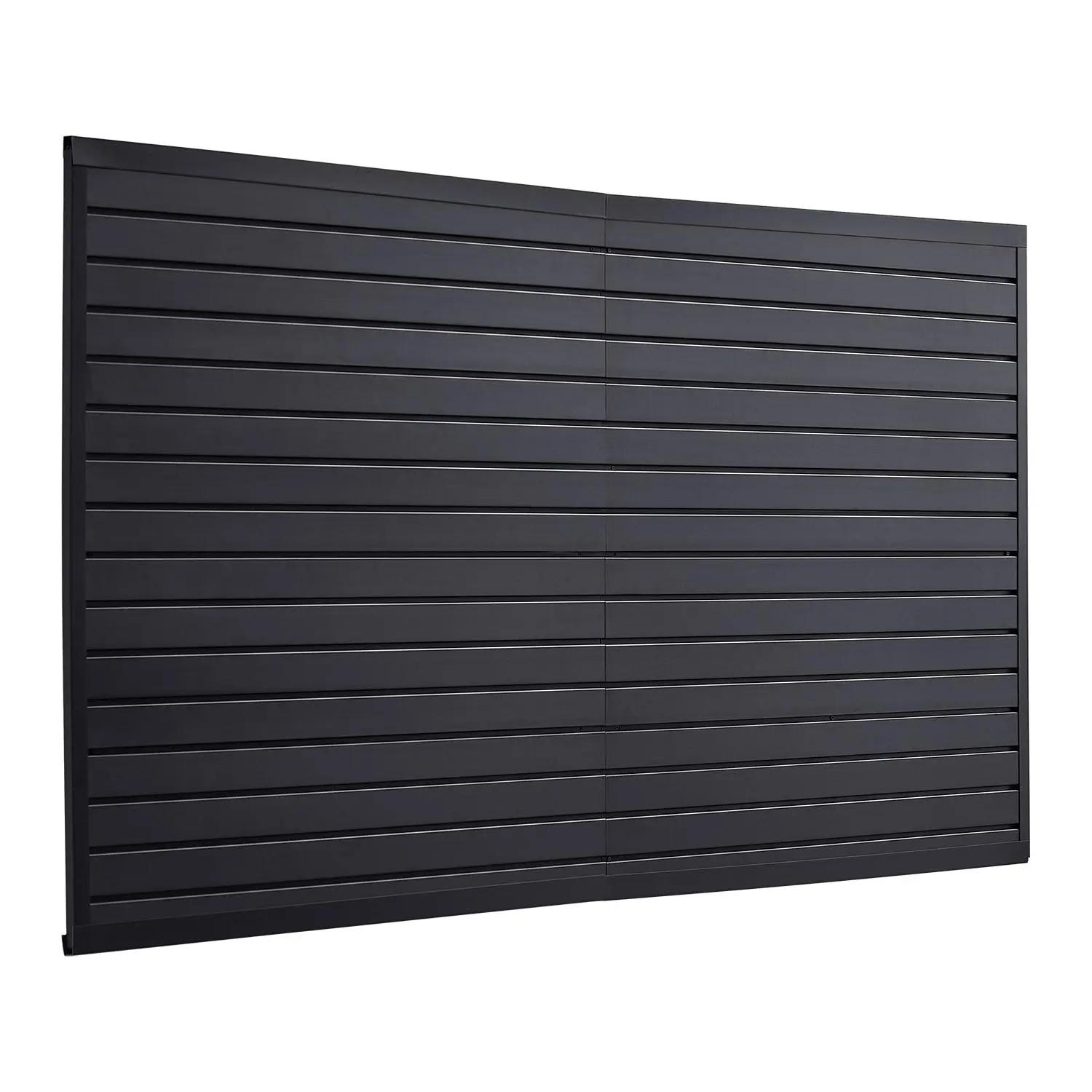 【DealsForYouDays】VEVOR Slat Wall Paneling, 8 x 4 ft, PVC Garage Slatwall with Modular Design, Black Slat Wall Easy-to-Install Adjustable Slatwall Panel with Coupling Structure & DIY Cutting, Fits for Storage & Display Modern, Slat Wall Installation