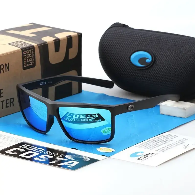 Costa Polarized Sunglasses - Square Frame, UV400 Lens, Premium Eyewear for Outdoor Fishing, Driving