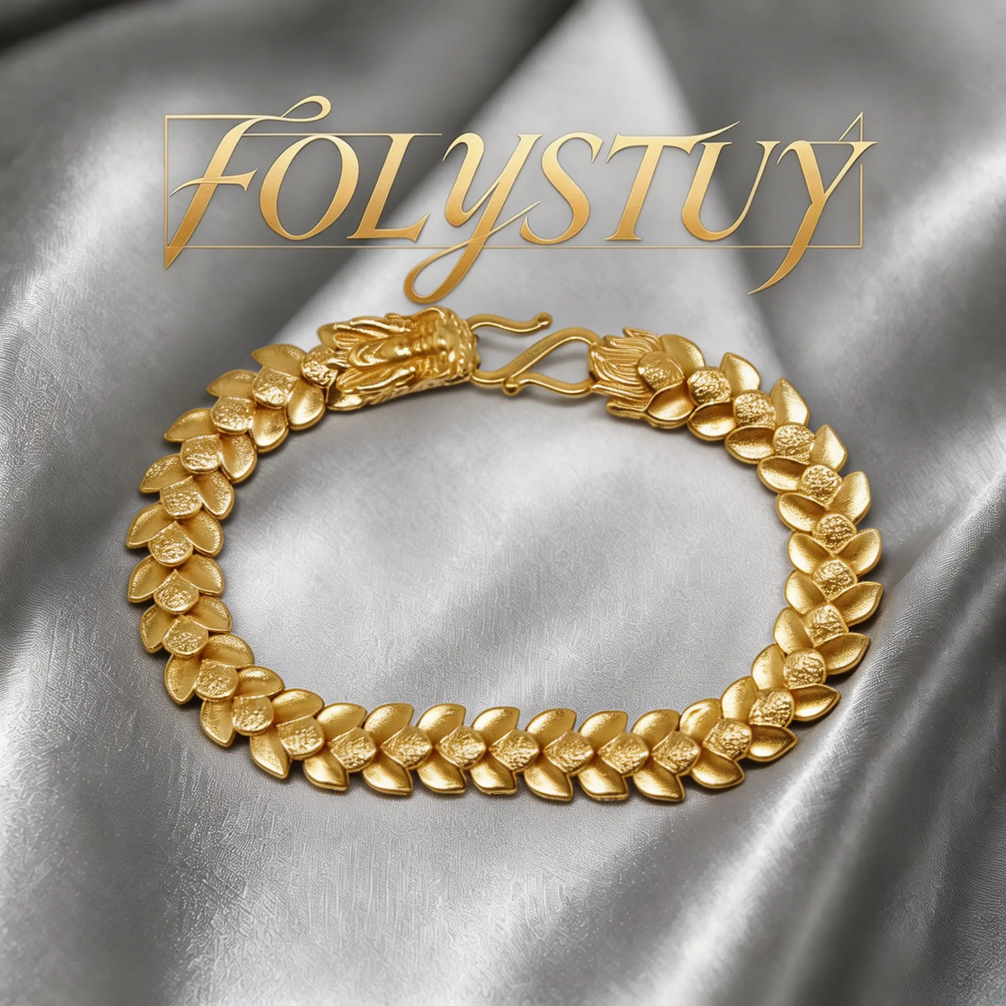 [FOLYSTUY (YNW02,YNW12,YNW17 )] Dominant Dragon Scale Bracelet, 18K Gold Plated, Unisex Vintage Frosted Dragon Pattern Bracelet, Ideal Gift for Zodiac Year Gold Jewelry