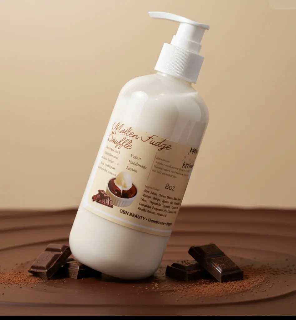 Molten Fudge Soufflé 8 oz Pump Bottle – Handmade Vegan Lotion