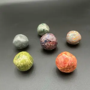 Wishing Stone Handmade Ceramic Fidget Intention Ball with Magic Seeds Absorbs Wishes for True Fulfillment Decor Ornaments