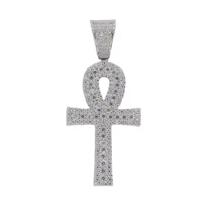 Iced Out Ankh Cross VVS Moissanite Diamond Pendant