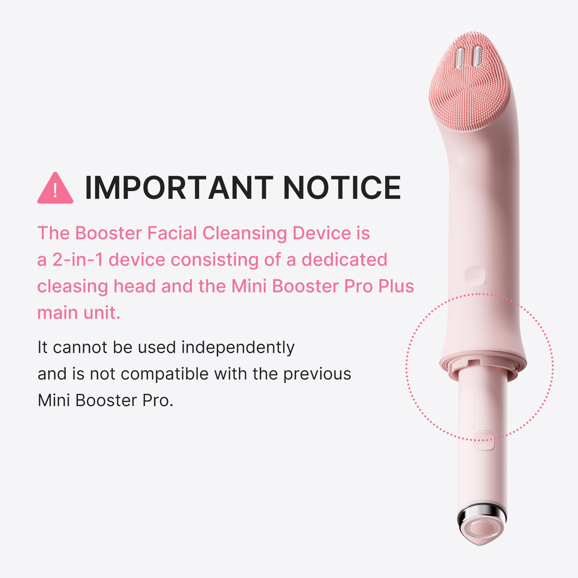 [NEW] [medicube] Booster Facial Cleansing Device - Pink / Beige ㅣMini Booster Pro Plus + Booster Facial Cleansing Device HeadㅣK-beauty Facial Device for deep gentle cleansing, visible skin definition care & enhanced skincare absorption