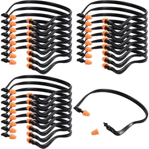 24 Pcs Banded Ear Plugs for Shooting Range Silicone Reusable Ear Protection Plugs Noise Cancelling Lightweight Earplug for Hearing Protection Sleeping Work Construction Concerts Reduction